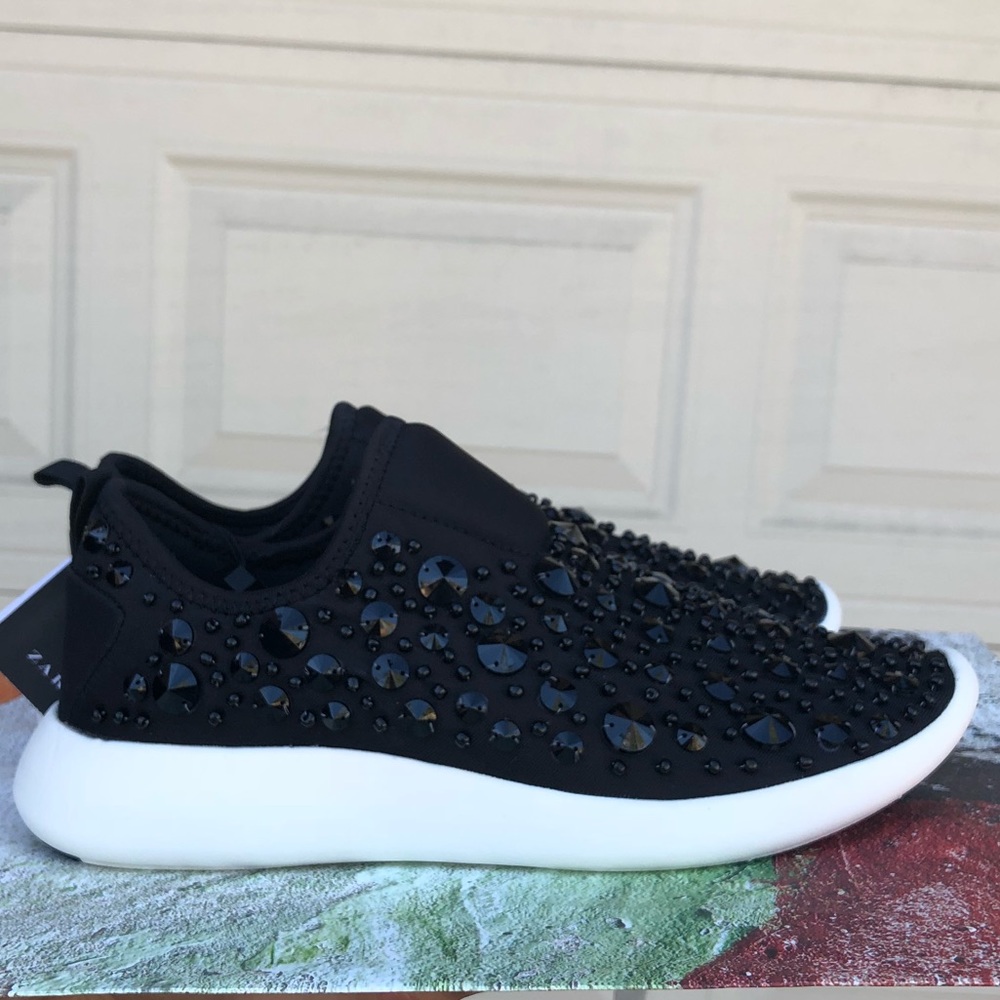 Zara jeweled tennis shoes